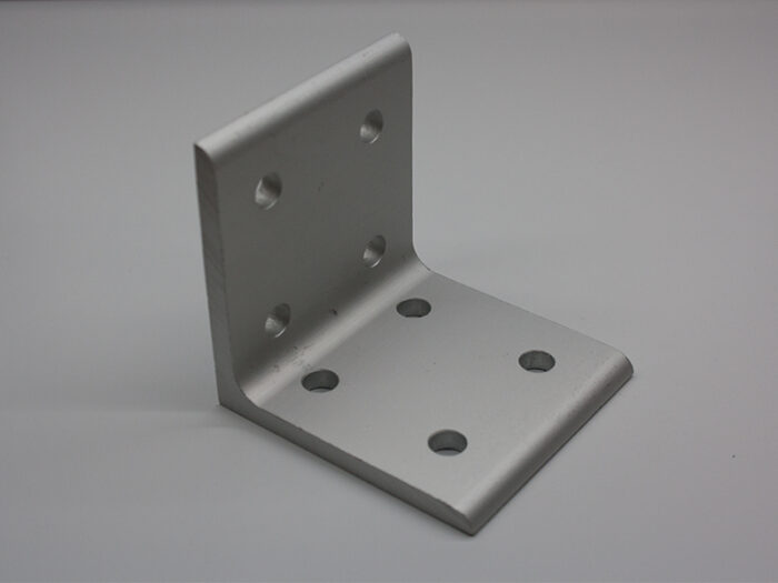 thumbnail interactive-video image 1 of Sutton Concepts 8 Hole Inside Corner Bracket – 15 Series T-Slot – 1580 – Clear Anodized Aluminum 1 of 2